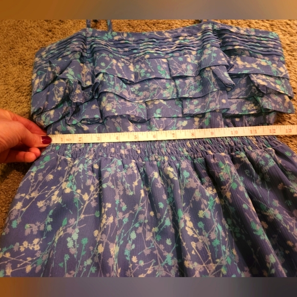 💥2/$30💥 Lauren Conrad Blue Floral Mini Sundress - Picture 10 of 13